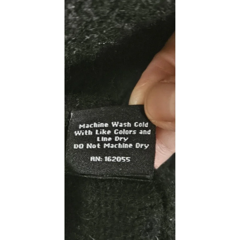 Straight‎ To Hell knit wool blend black sweater Cheetah Face woman Sz M - Picture 7 of 7